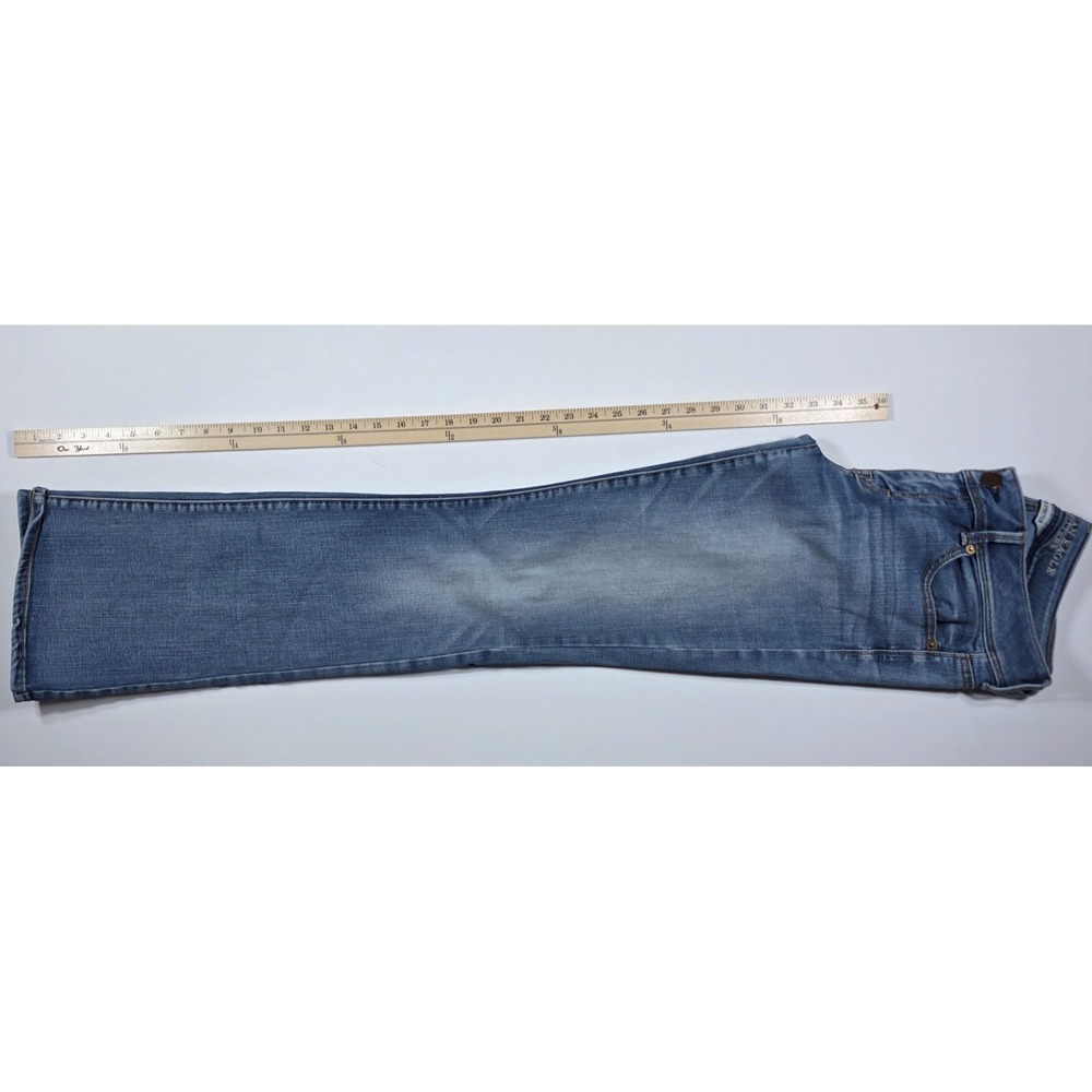 American Eagle Super Stretch Kick Bootcut Jeans Blue Wash Size 8 Long - Picture 6 of 13